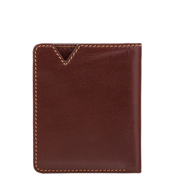 A-SLIM Leather Wallet Chikara - Mahogany Brown